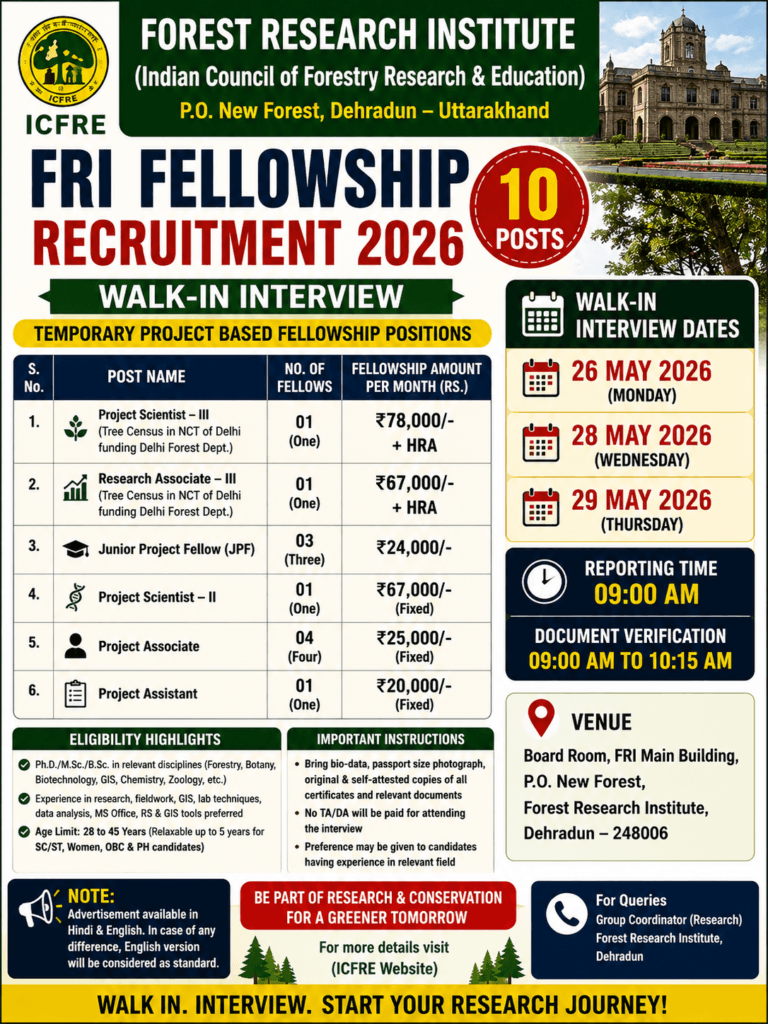 FRI Fellowship Recruitment 2026