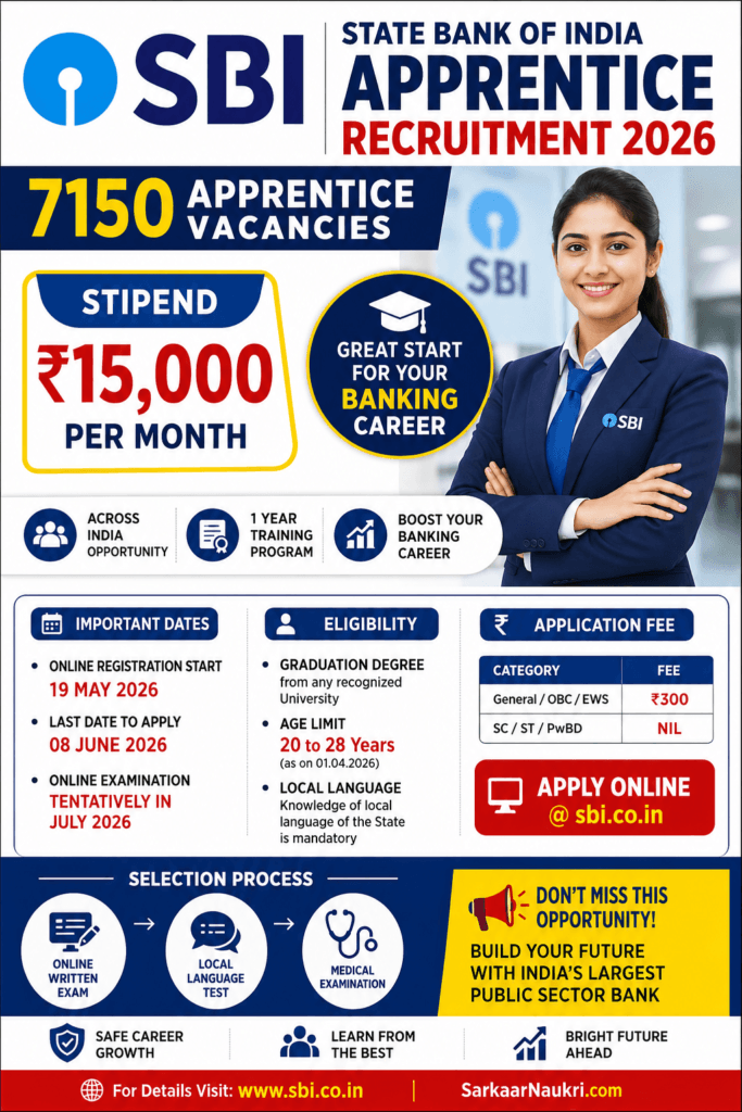 SBI Apprentice Recruitment 2026