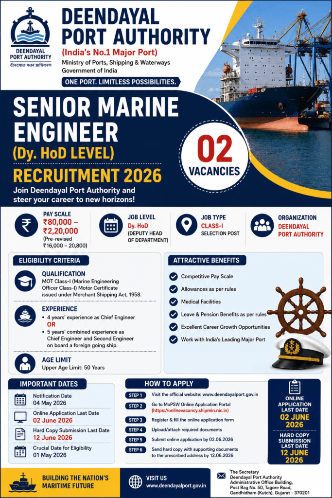Senior Marine Engineer Recruitment 2026