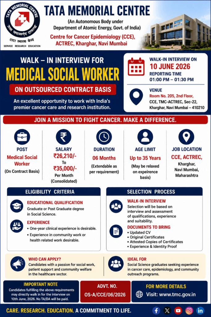 TMC Medical Social Worker Recruitment 2026