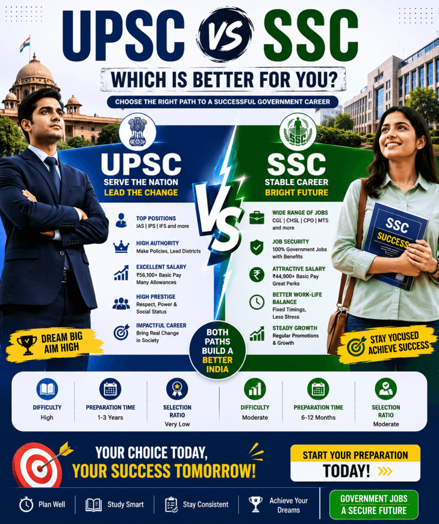 UPSC vs SSC Which is better