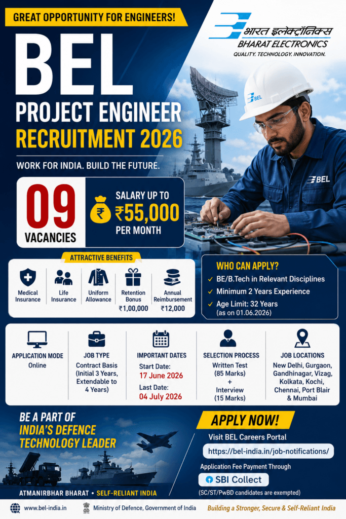 BEL Project Engineer Recruitment 2026