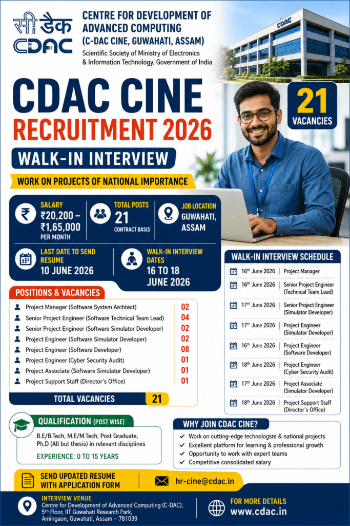 CDAC CINE Recruitment 2026