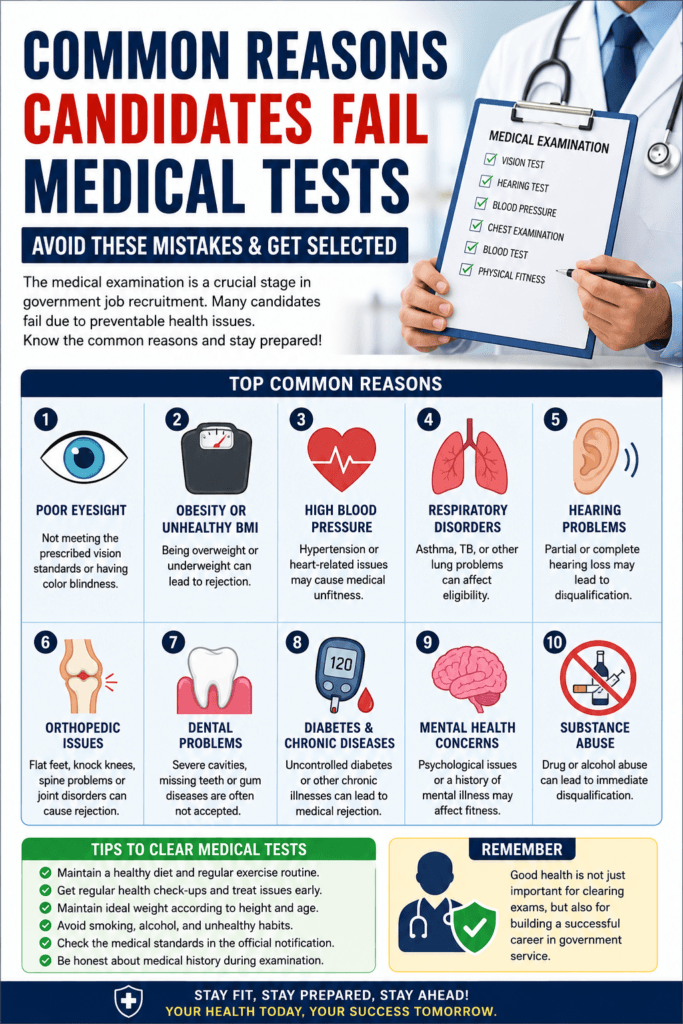 Common Reasons Candidates Fail Medical Tests