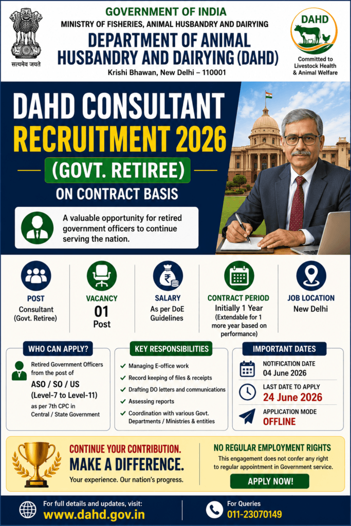 DAHD Consultant Recruitment 2026