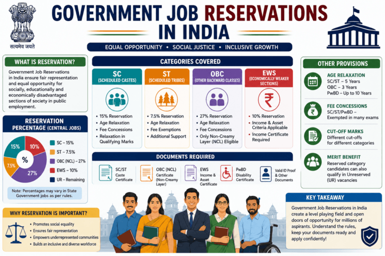 Government Job Reservations in India: SC, ST, OBC &amp; EWS Explained