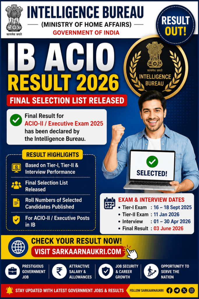 IB ACIO Result 2026