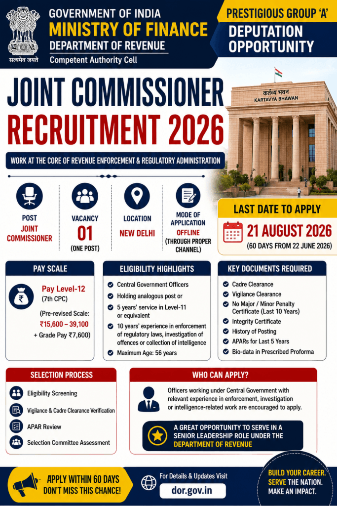 Joint commissioner recruitment 2026
