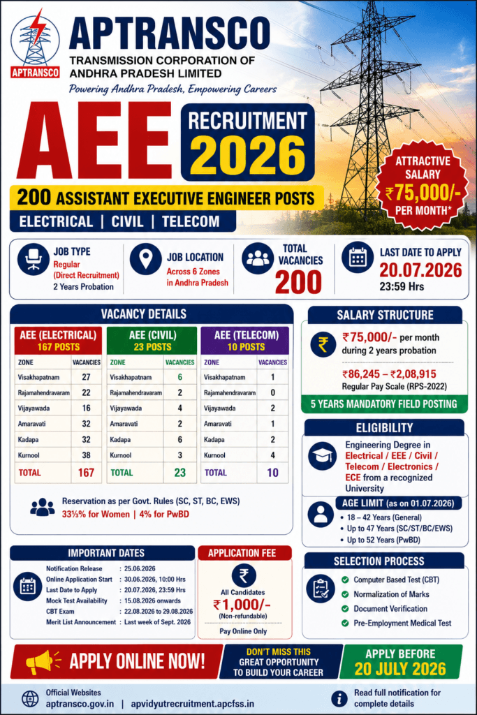 APTRANSCO AEE Recruitment 2026