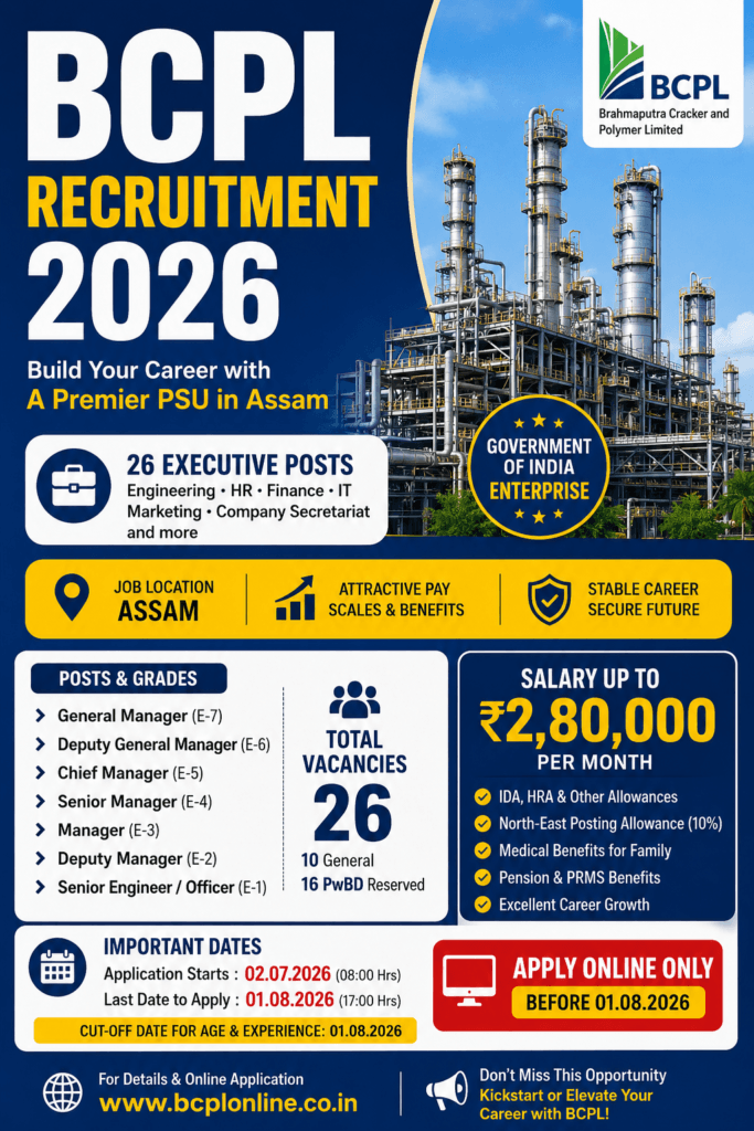BCPL Recruitment 2026