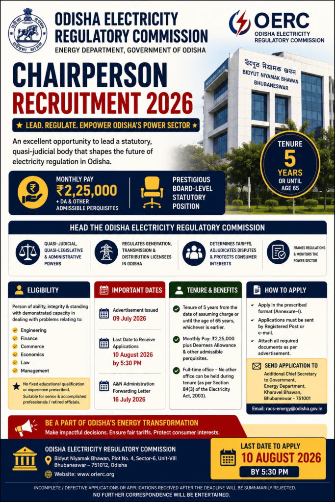 OERC Chairperson Recruitment