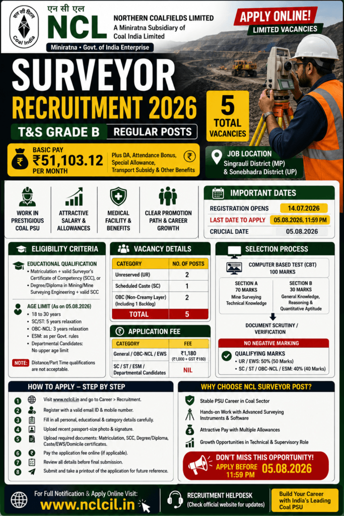 NCL Surveyor Recruitment 2026