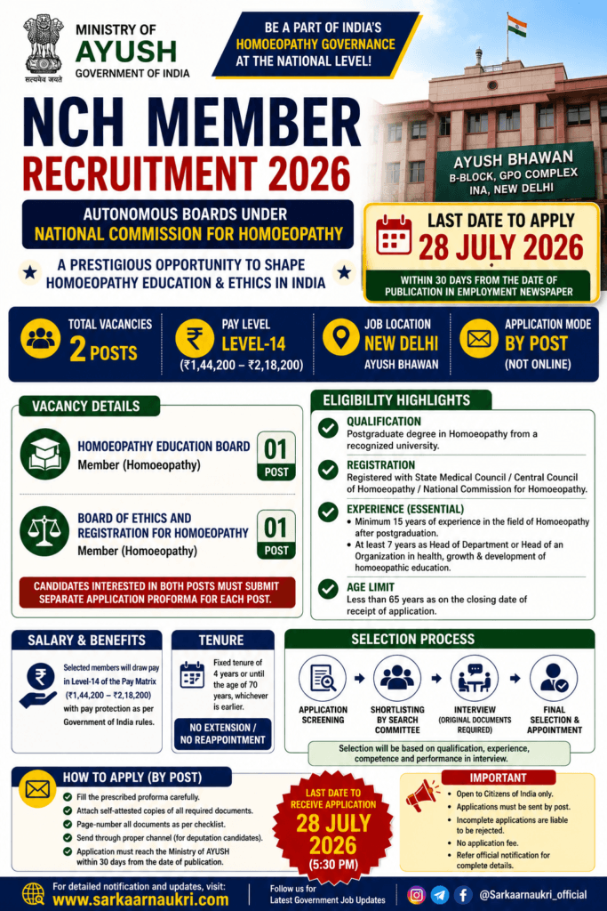 NCH Member Recruitment 2026