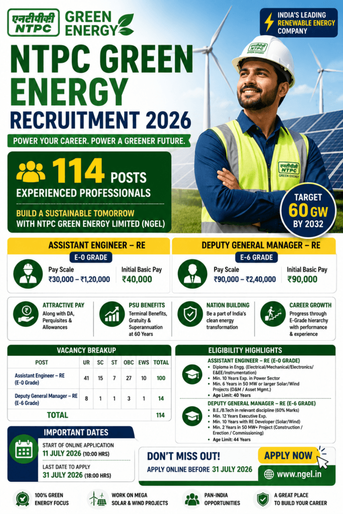 NTPC Green Energy Recruitment 2026