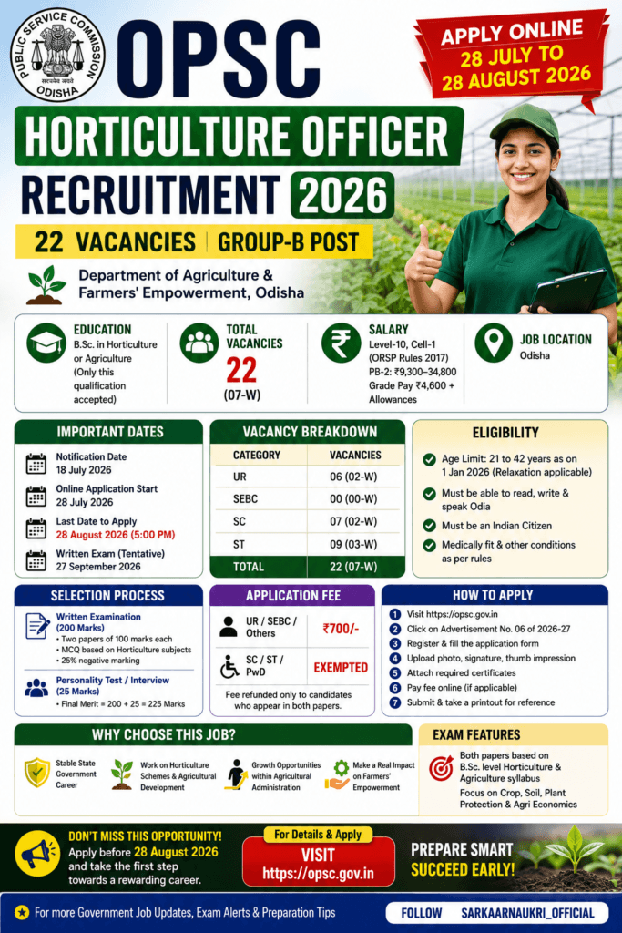 OPSC Horticulture Officer