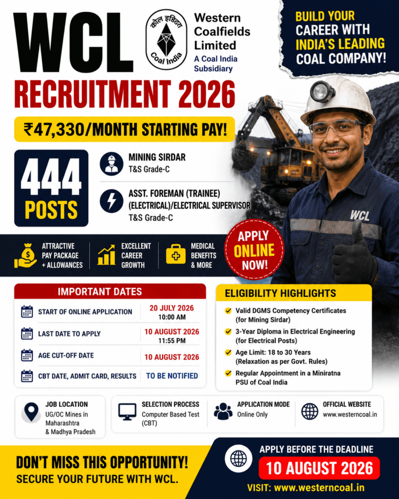WCL Recruitment 2026