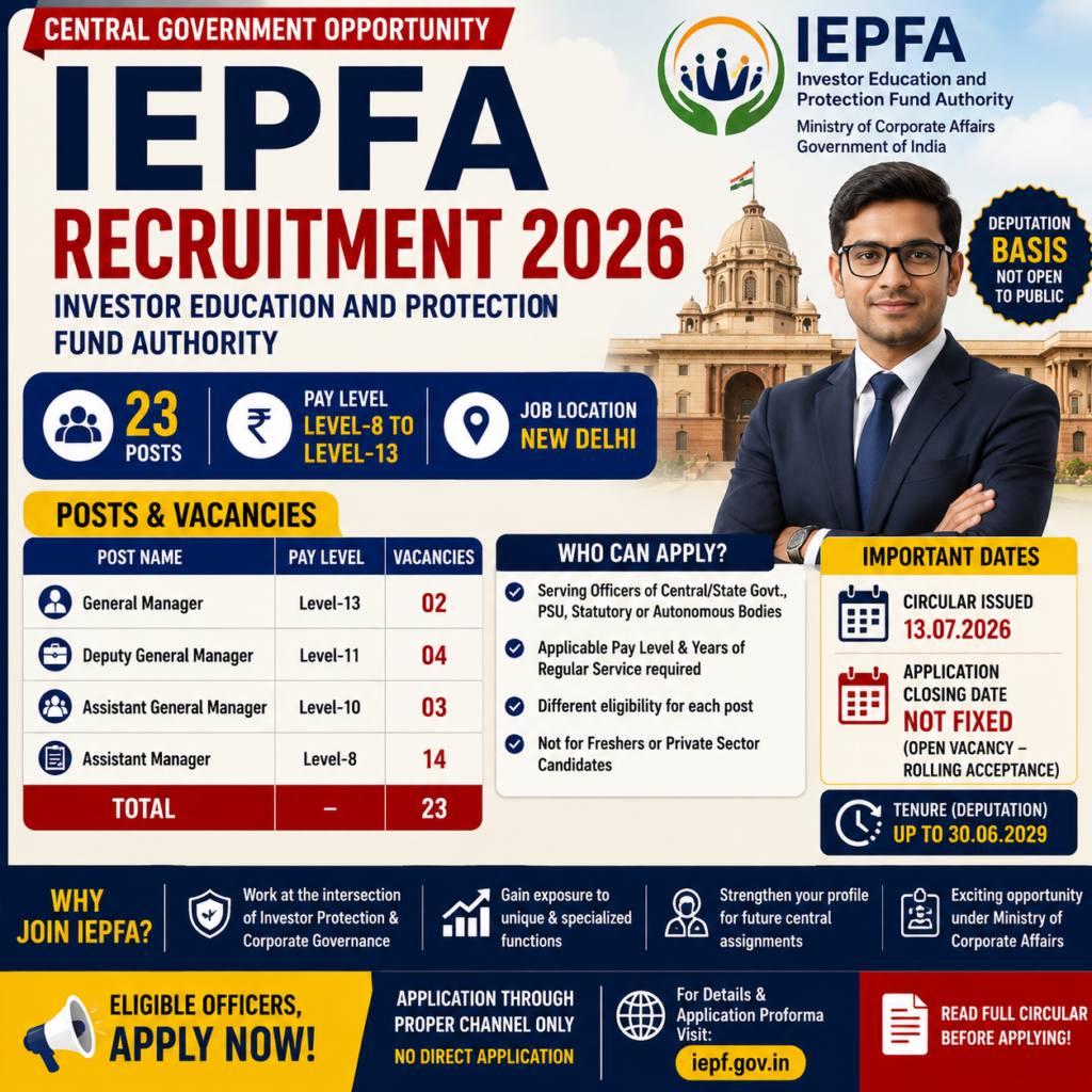 IEPFA Recruitment 2026