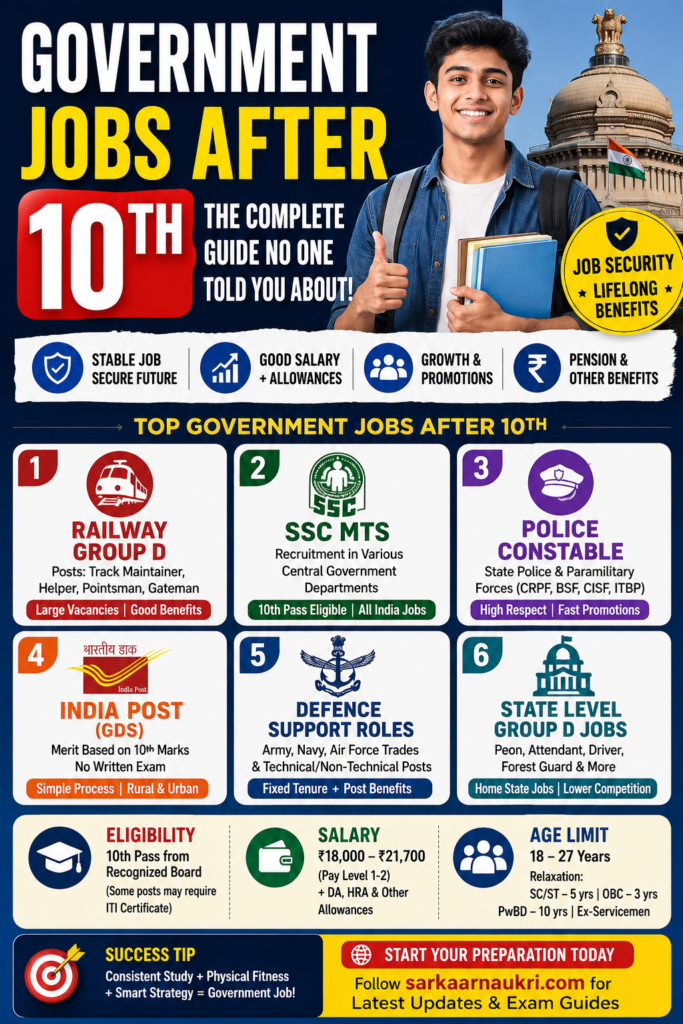 Government Jobs After 10th