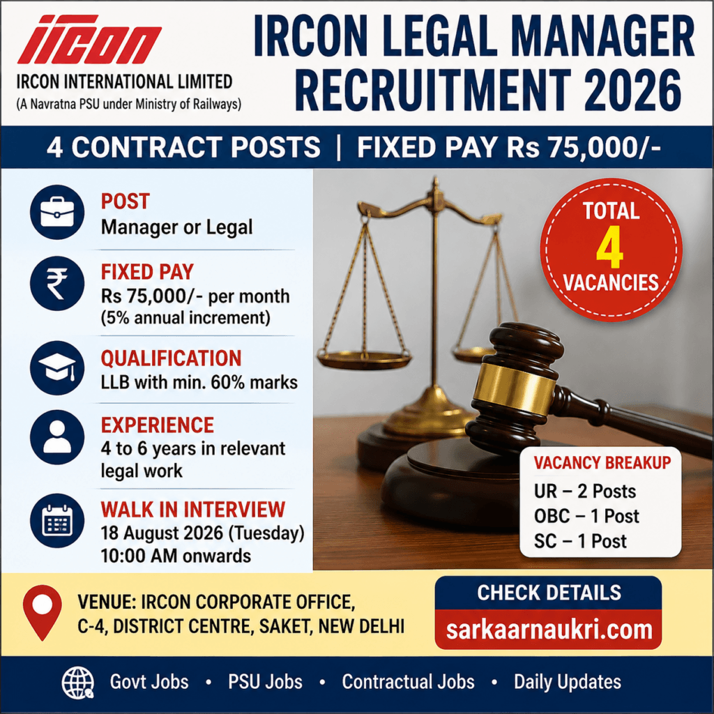 IRCON Legal Manager