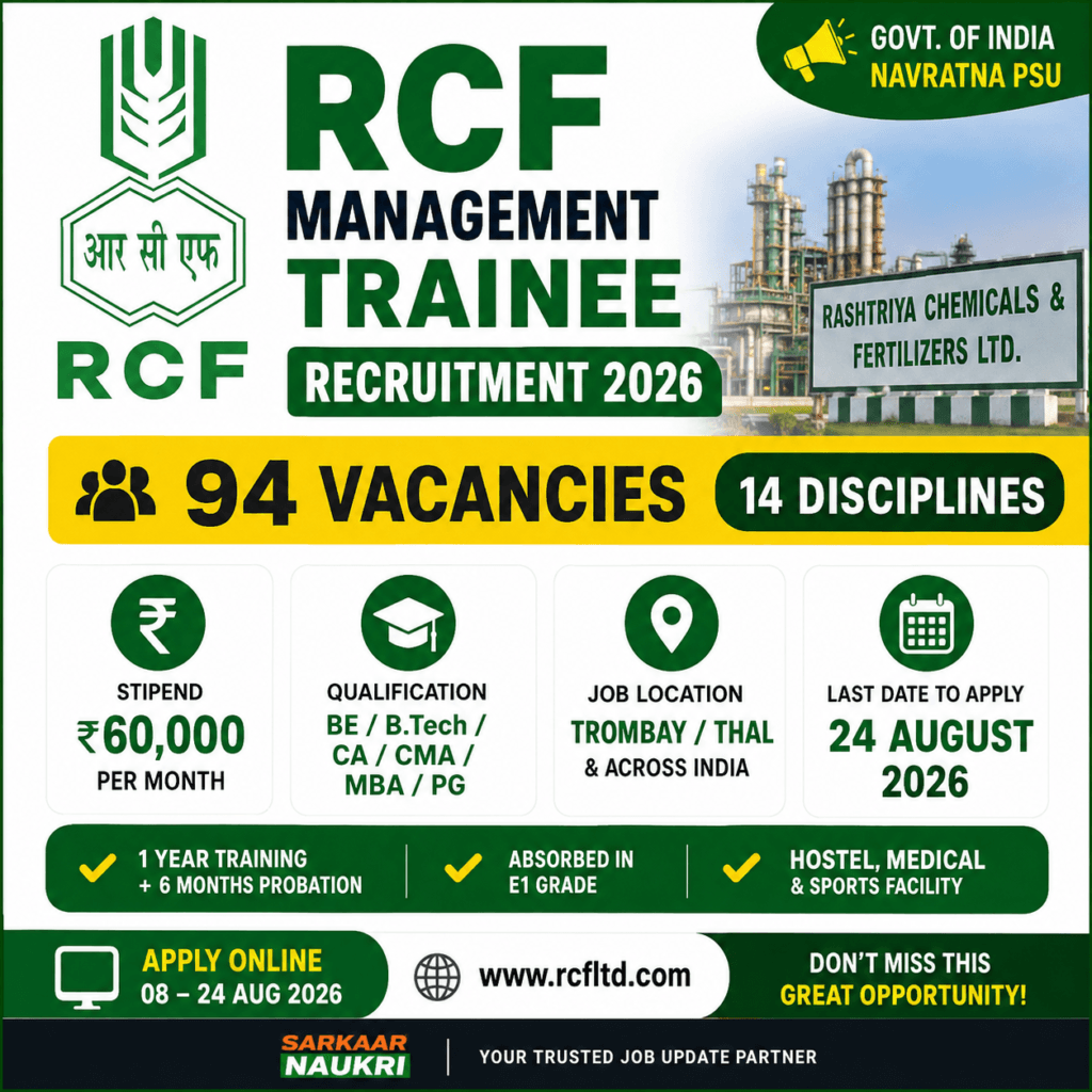 RCF Management Trainee Recruitment 2026