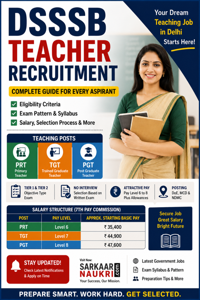 DSSSB Teacher Recruitment