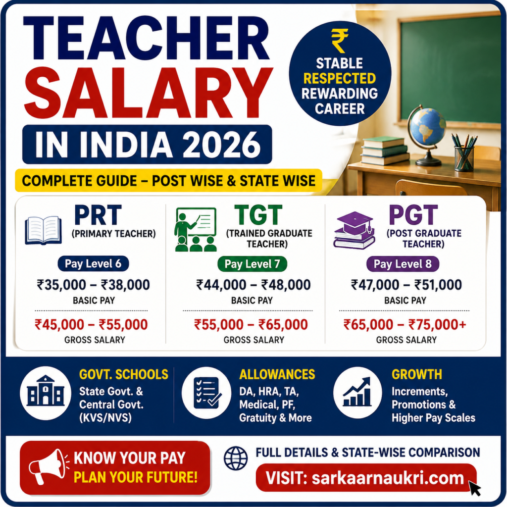 Teacher Salary in India 2026