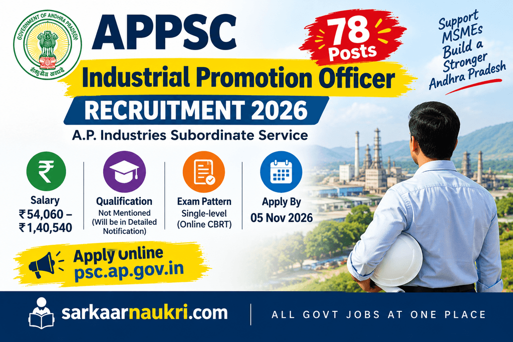 AP Industrial Promotion Officer Recruitment